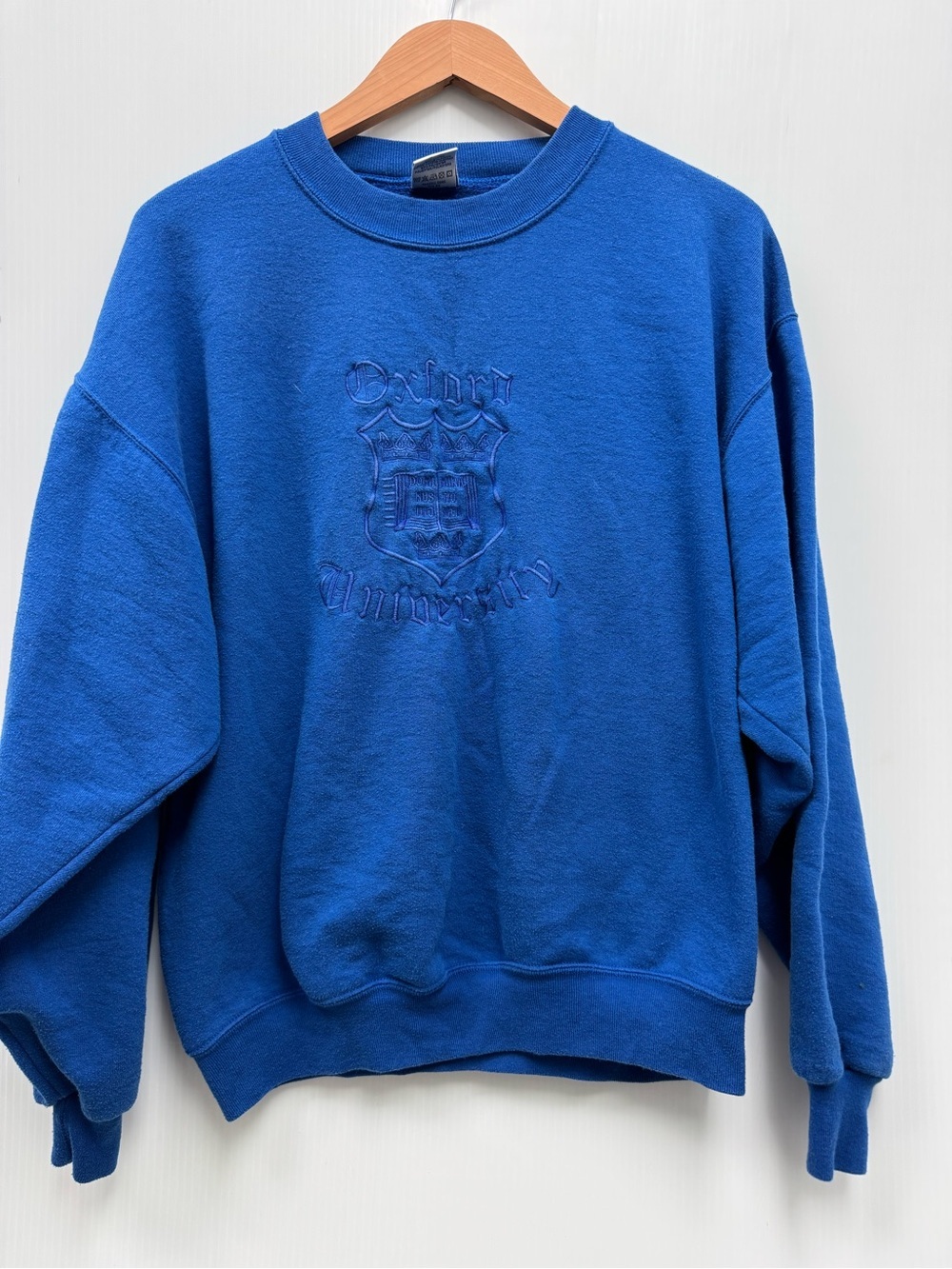 Vintage Oxford University Rare Jerzees 562 unisex Royal Blue Crewneck Sweatshirt